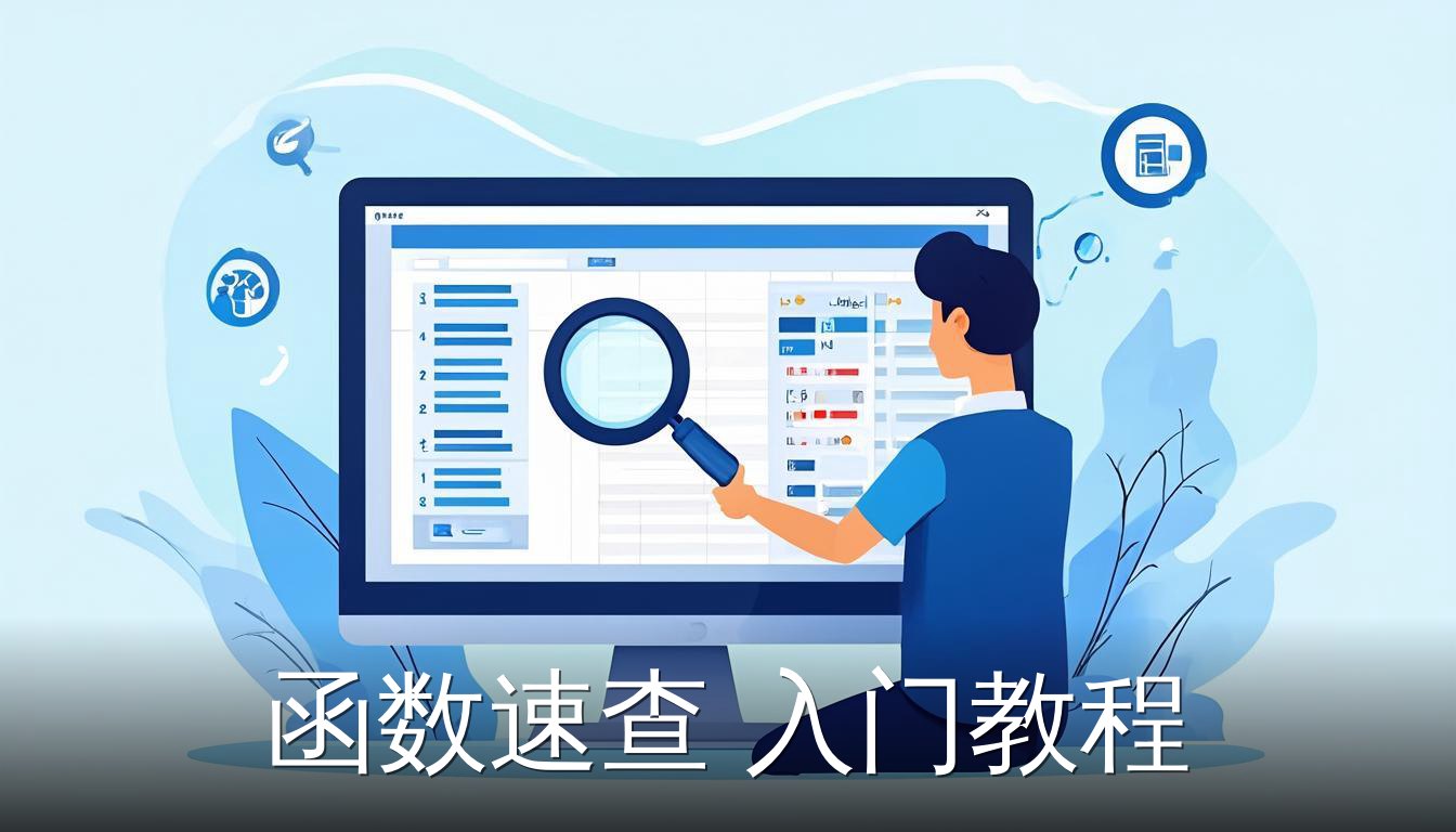 在Excel中找到函数速查入口的示意图，显示公式选项卡和插入函数按钮