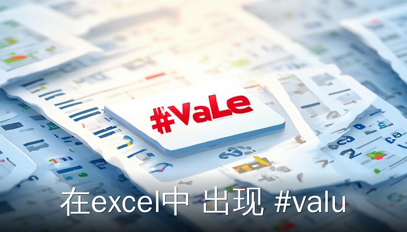 在Excel中出现#VALUE!错误的单元格示例，显示错误符号和周围数据