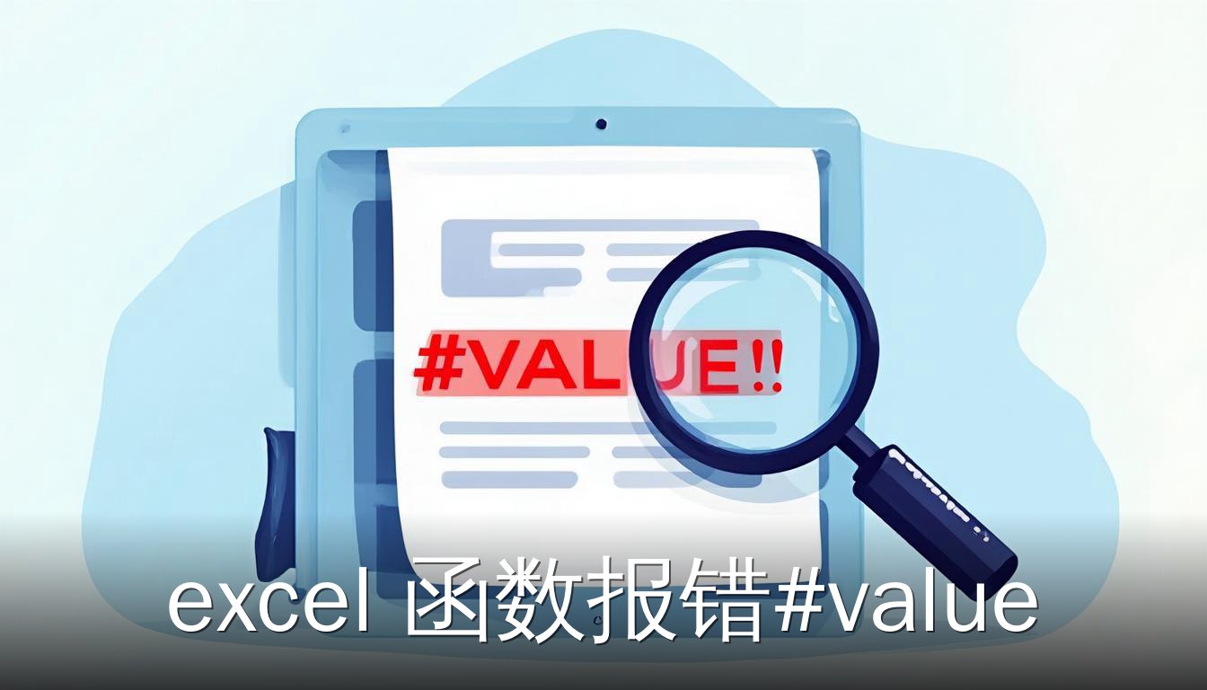 Excel单元格显示#VALUE!错误，放大镜图标指向错误来源